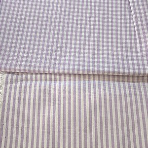 KIT 121 - 2 PEÇAS- (FIO TINTO LILÁS) - CADA PEÇA MEDE 35 CM X 150 CM