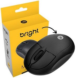MOUSE ÒPTICO USB 0106 PRETO - BRIGHT