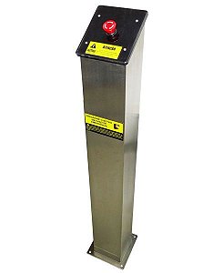 Torre em aço inox c/ botão de emergência - SODRAMAR
