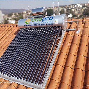 Aquecedor Solar Acoplado - 12 tubos 180 LITROS  AÇO 316 PLATINUM - ECOPRO