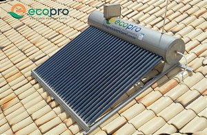 Aquecedor Solar Acoplado - 20 tubos 238 LITROS AÇO 304 GOLD - ECOPRO