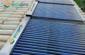 Aquecedor Solar Vácuo Modular - 30 tubos ECOPRO S/ Inclinação
