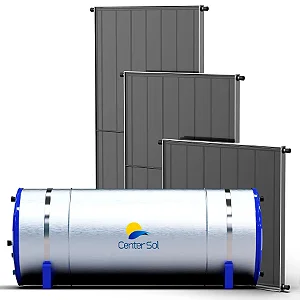 KIT AQUECEDOR SOLAR 200 LITROS ALTA PRESSÃO 316 PLACA INOX - SOLARESOL