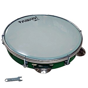 PANDEIRO 10" ABS LEITOSA - VERDE