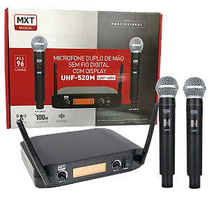 MICROFONE SEM FIO DUPLO - UHF520M