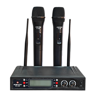 MICROFONE SEM FIO DUPLO - DEVOX DX588