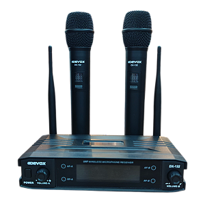 MICROFONE SEM FIO DUPLO - DEVOX DX132