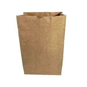 Saco Kraft P 250 unidades 18 cm X 11 cm X 28 cm