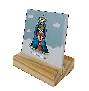 07-11-CS004 - Azulejo de mesa coleção santos- Nossa Senhora Aparecida