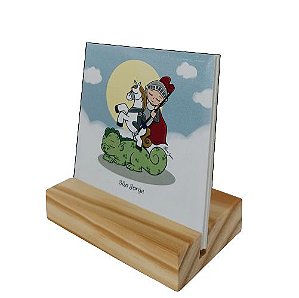07-11-CS005 - Azulejo de mesa coleção santos- São Jorge