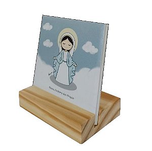 07-11-CS008 - Azulejo de mesa coleção santos- Nossa Senhora das Graças
