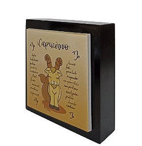 07-04-PS008 Cubo Decor Preto Coleção Signos - Capricórnio