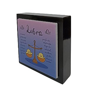 07-04-PS010 Cubo Decor Preto Coleção Signos - Libra