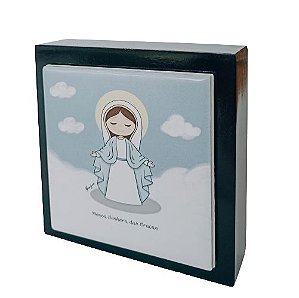 07-04-PCS008 Cubo Decor Preto Coleção Santos - Nossa Senhora das Graças