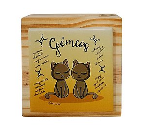 07-04-CS003 Cubo Pinus Coleção Signos - Gêmeos