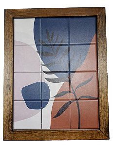 3093AM-125 Quadro de azulejo - Terra  Folhagem