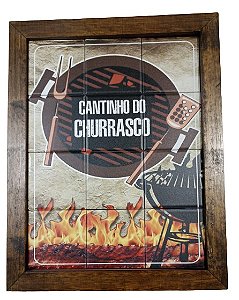 3093AM-123 Quadro de azulejo - Cant. do Churrasco