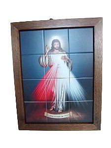 3093AM-126 Quadro de azulejo - Jesus Misericordioso