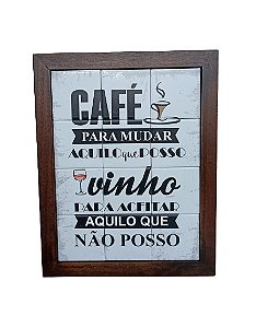 3093AM-127 Quadro de azulejo - Vinho e Café