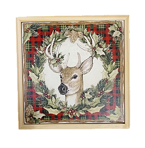 3092P-034  Quadro  Pinus P - Rena Xadrez