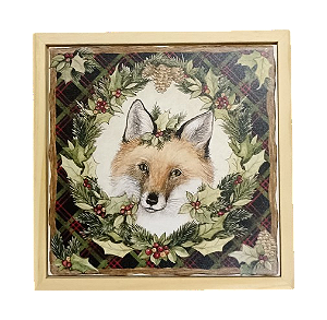 3092P-035  Quadro  Pinus P - Raposa Xadrez