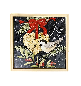 3092P-036  Quadro  Pinus P - Pássaro Coração
