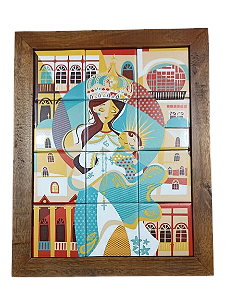3093AM-131  Quadro de azulejo - Nossa Senhora do Carmo