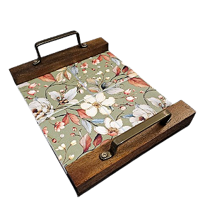 3100QS-116 Bandeja Az Lavabo - Floral Verde