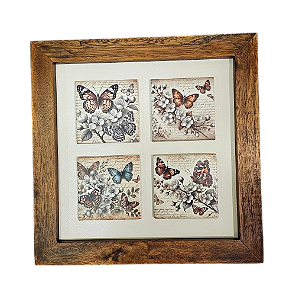 3004M-034 Quadro decor madeira - Bob Vintage