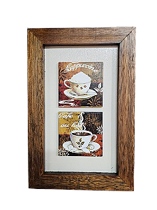 3002M-026 Quadro decor madeira - Coffee