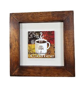 3001M-057 Quadro decor madeira - Coffee
