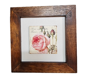3001M-059 Quadro decor madeira - Rosas 1