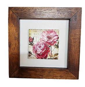 3001M-060 Quadro decor madeira - Rosas 2