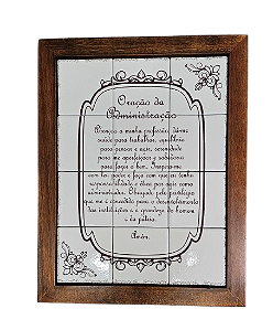 3093AM-154 Quadro de azulejo - Oração da Administração
