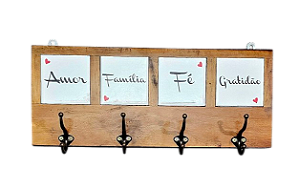 3017EG-014 Quadro cabideiro 4 Azulejos - Família
