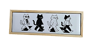 07-10-024 Quadrinho Pinus Azulejo - Beatles Cat