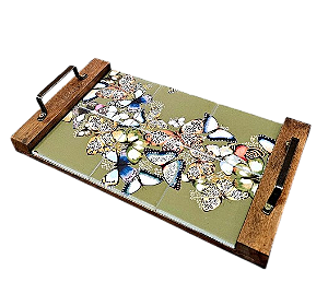 3097-139 Bandeja sem borda - Borboletinhas