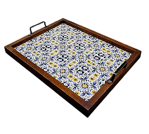 3096PM-132 Bandeja de Azulejo - Floral Arabesco