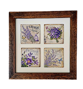 3004M-033 Quadro decor madeira - Lavanda