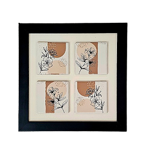 3004-133 Quadro de azulejo Decor - Floral Orgânico