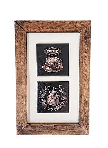 3002M-038 Quadro decor madeira - Coffee Shop