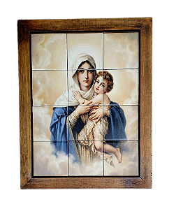 3093AM-176 Quadro de azulejo - Mãe Rainha