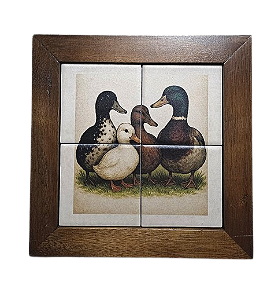 3094AP-152 Quadro de azulejo - Familia Patos
