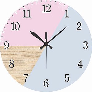 1700-034 Relógio Redondo - Simplista rosa