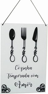 1758-009 Placa decor - Cozinha com amor