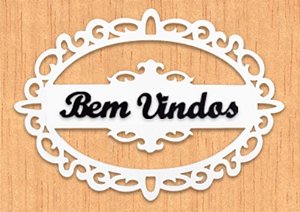 14-01-PBV Placa Oval - Bem vindos