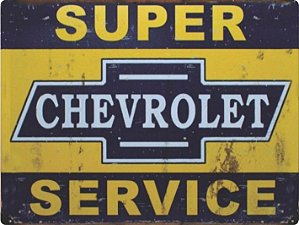 1228 Placa de Metal - Serviço Chevrolet