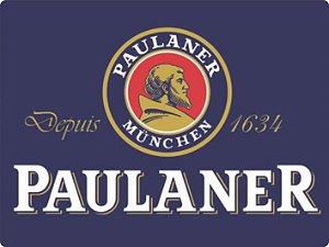 1361 Placa de Metal - Paulaner logo azul