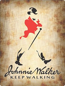3416 Placa de Metal - Johnny walker keep walking