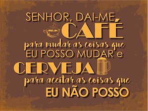 3629 Placa de Metal - Café